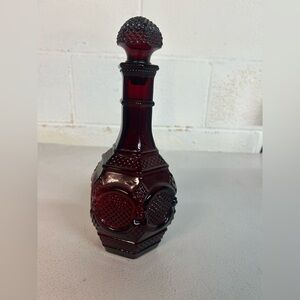 Vintage Ruby Glass Bottle